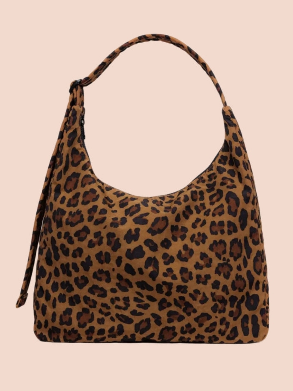 NWT BAGGU Nylon Shoulder Bag Leopard - Picture 3 of 4